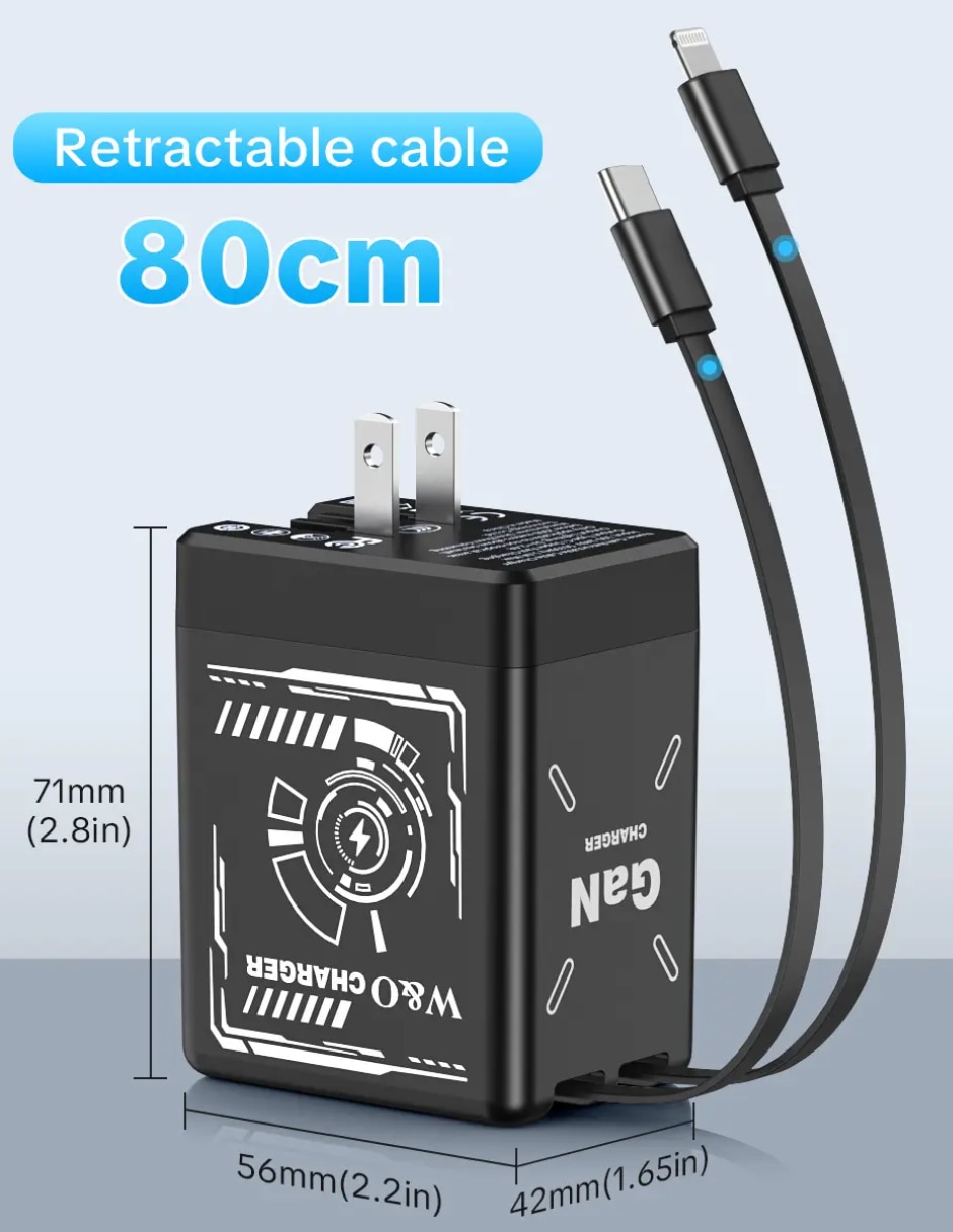 Cargador pared Lightning + USB tipo C 45 W 9