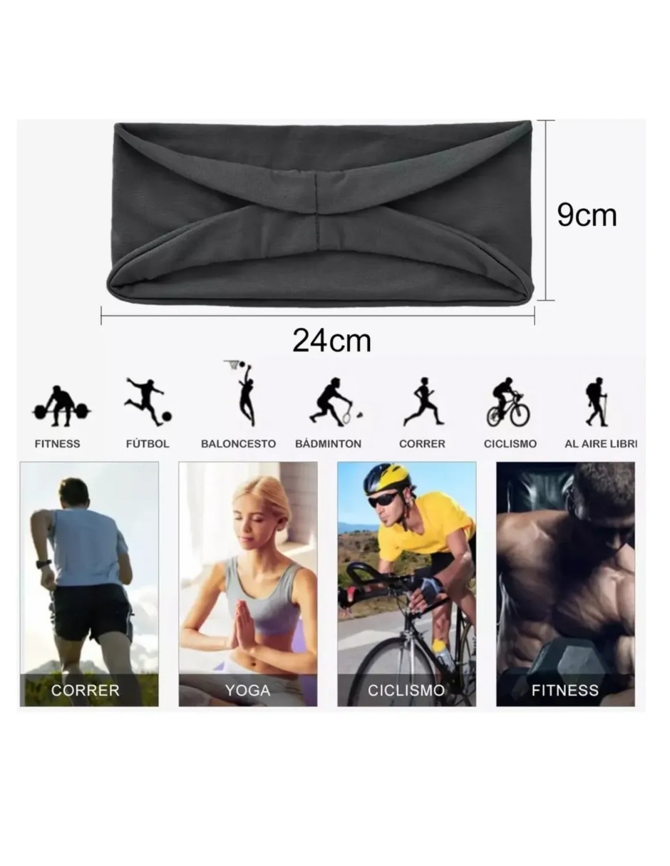 Banda deportiva para cabello unisex 2