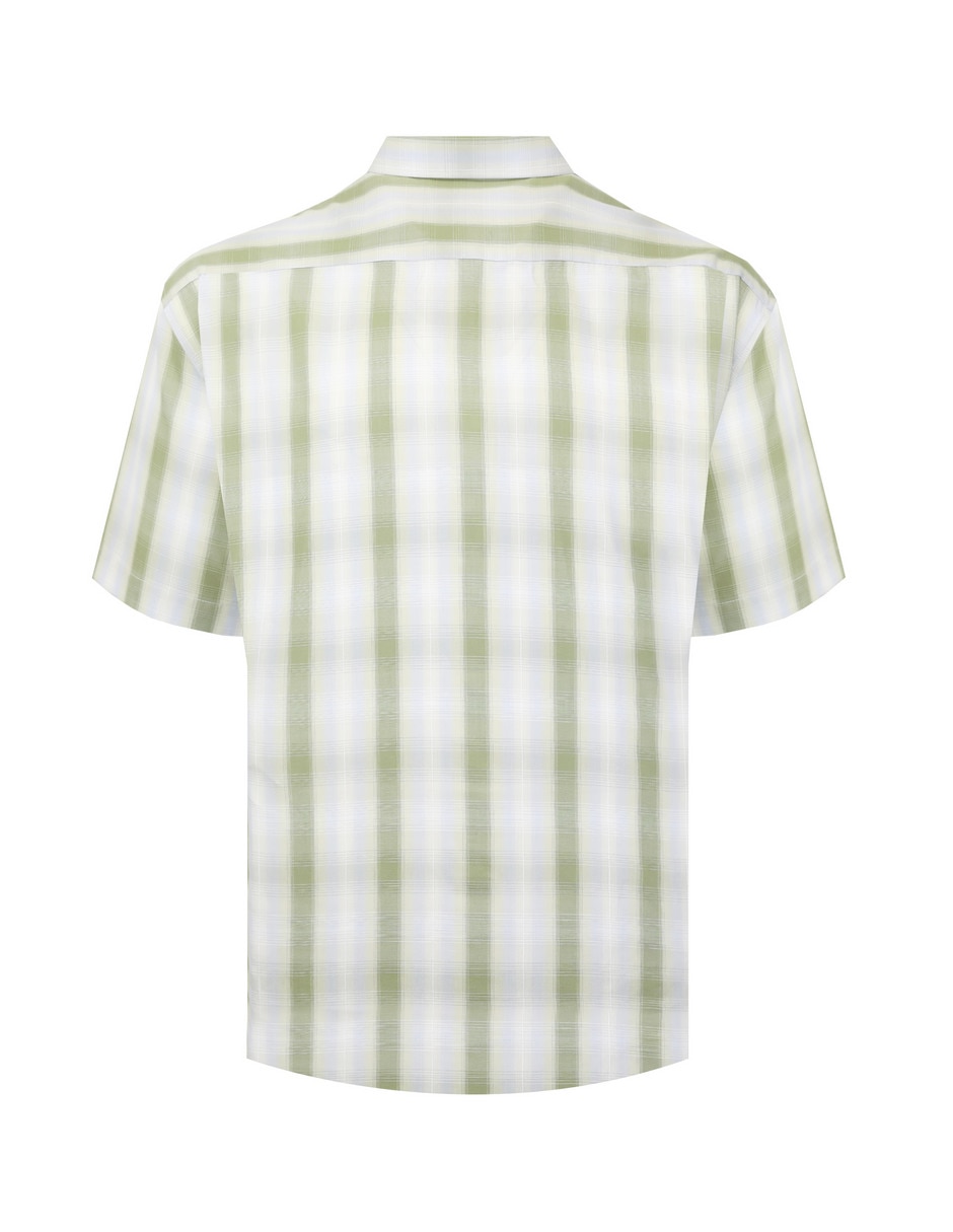 Camisa casual manchester de algodón manga corta para hombre