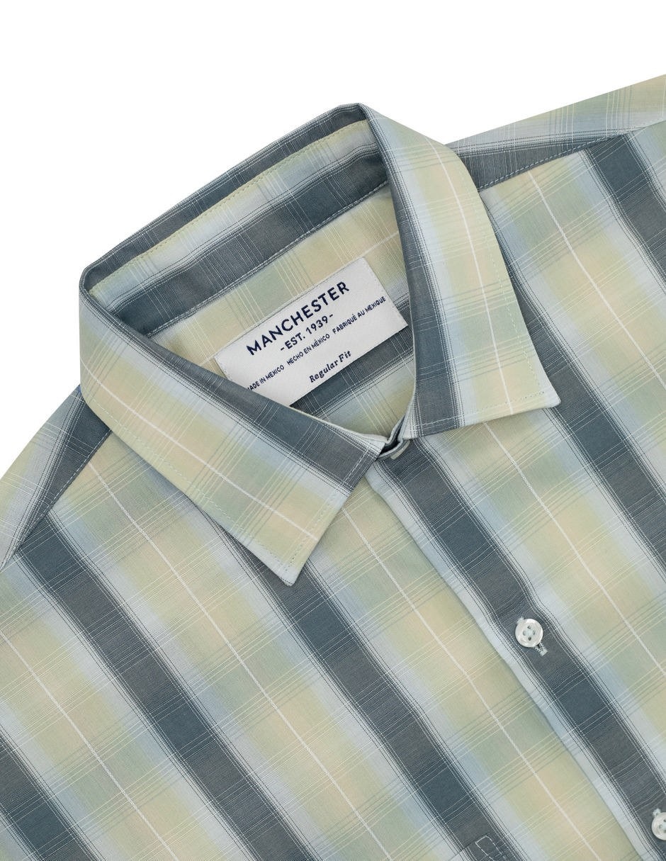 Camisa casual de algodón manga corta para hombre 6