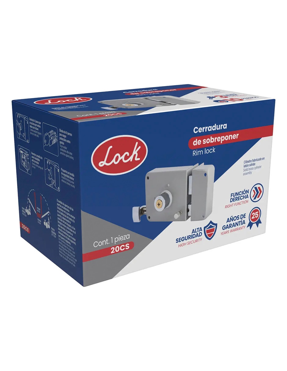 Cerradura Sobreponer 20CS de derecha 2