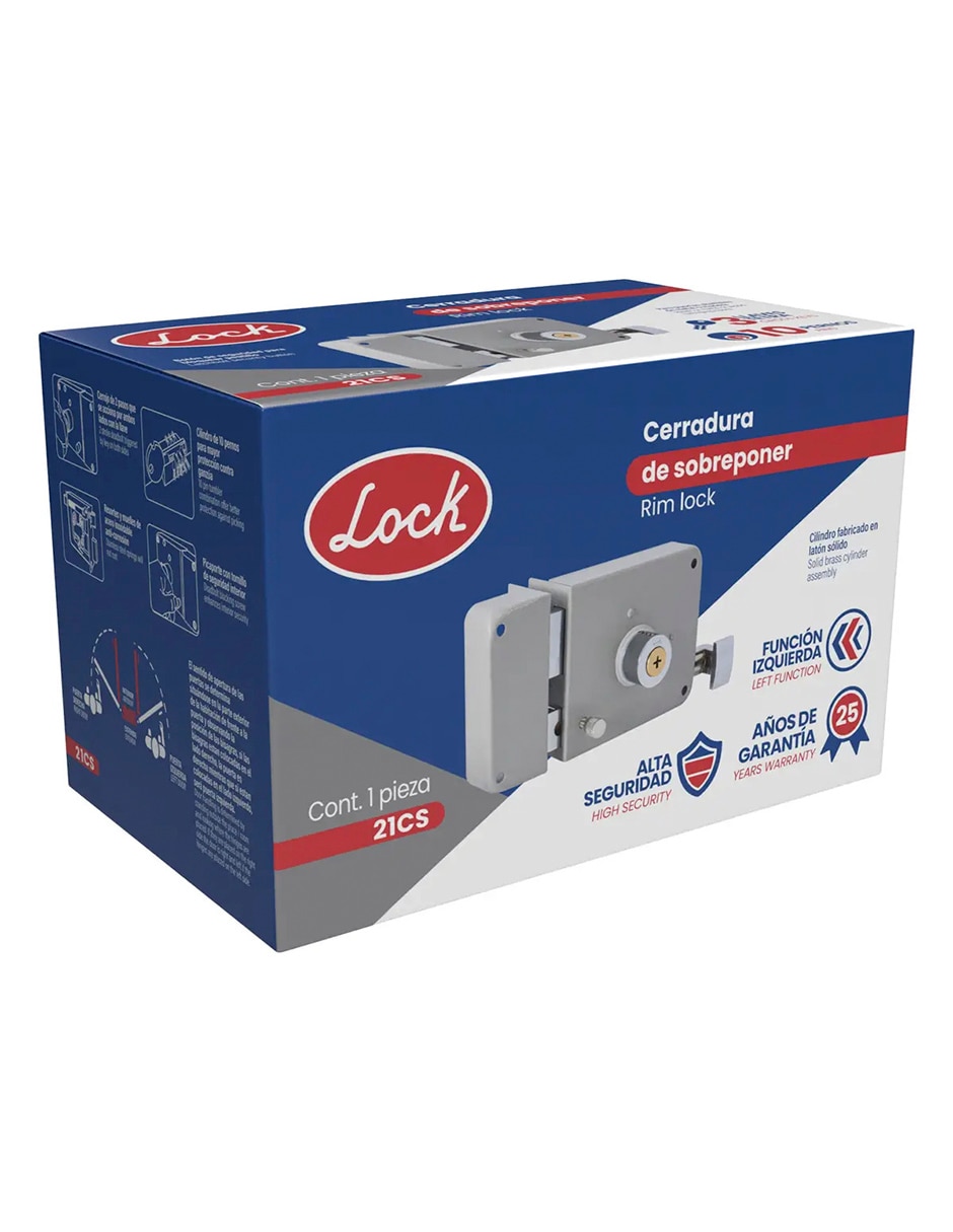 Cerradura sobreponer 21CS de izquierda 2