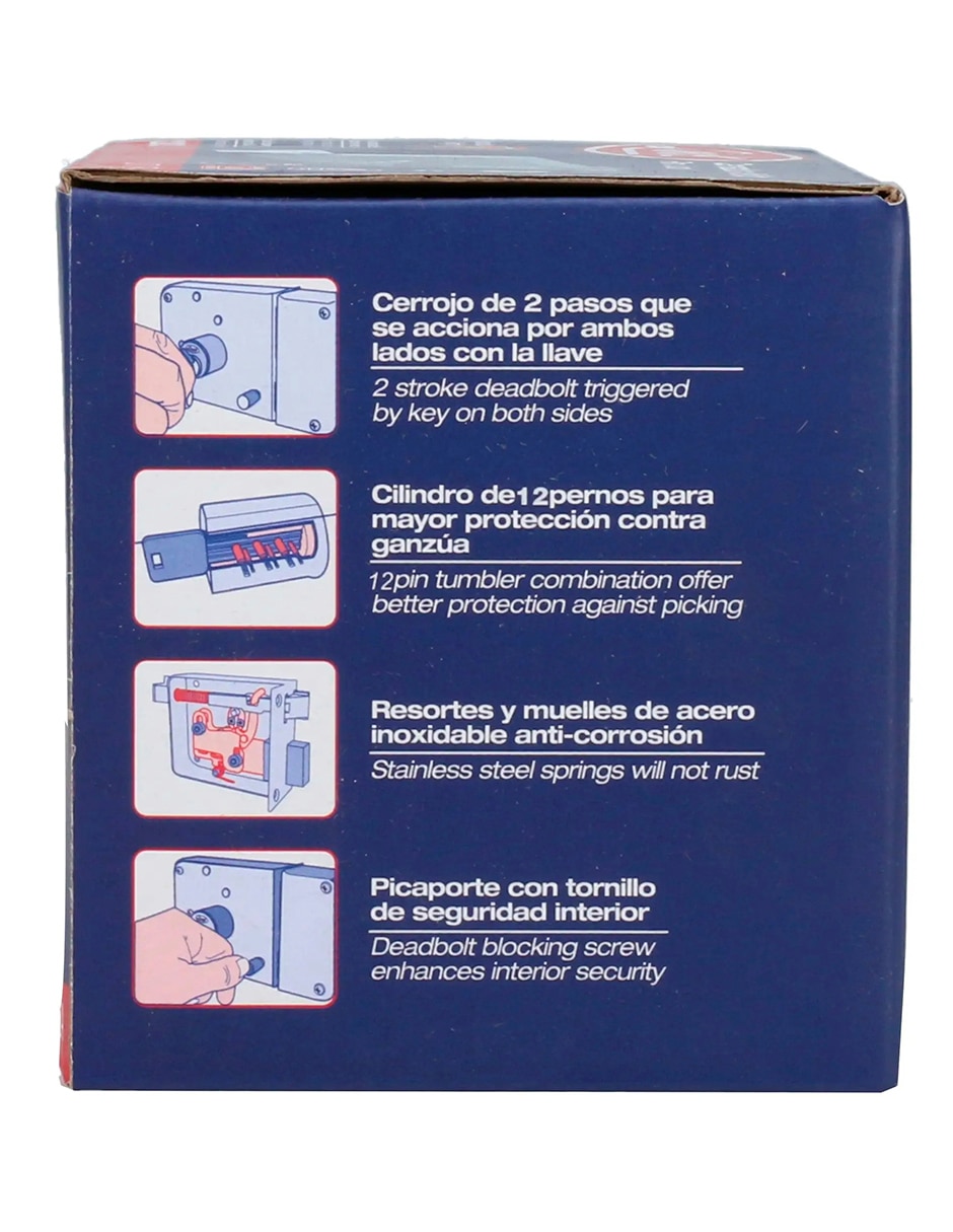 Cerradura sobreponer 22CS de derecha 5