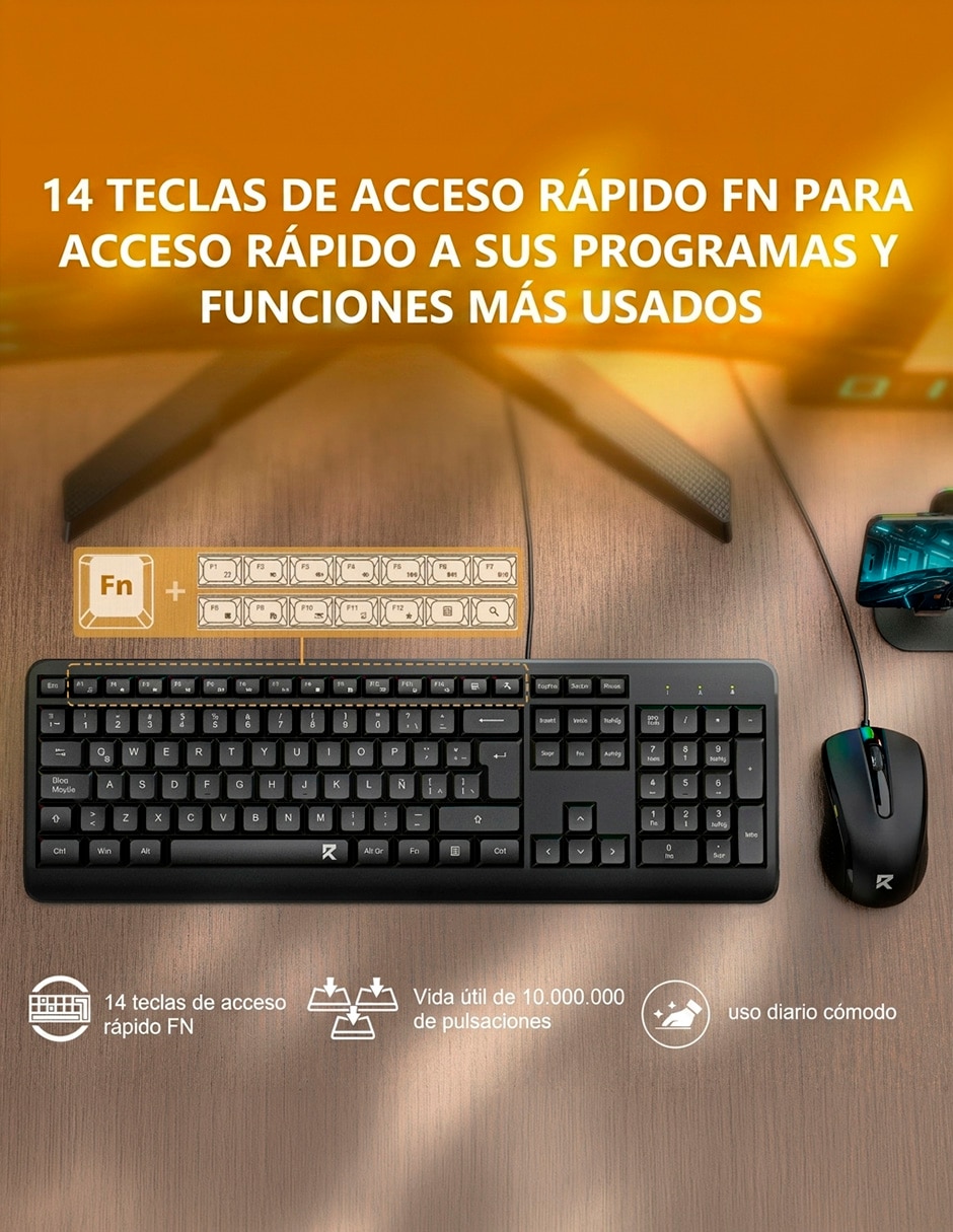 Mouse y teclado BS-7092 3