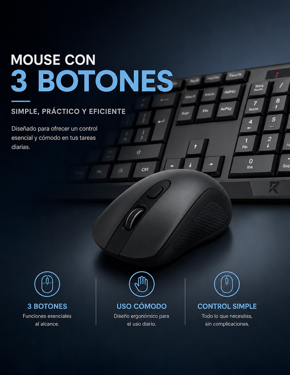 Mouse y teclado Inalámbrico BS-8343 3