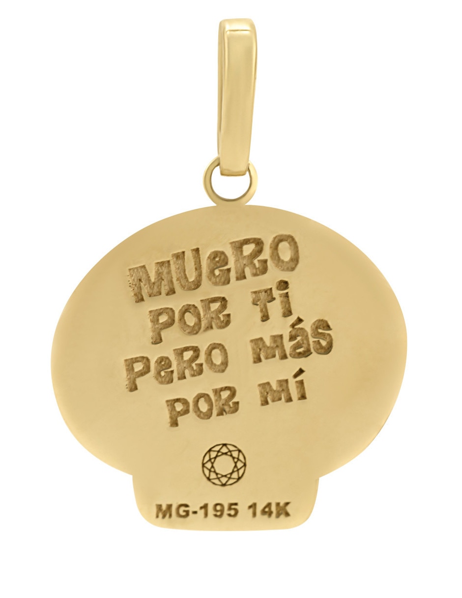 Dije de calavera CRISTAL JOYAS de oro amarillo 14 K