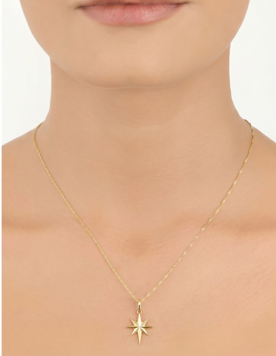 Dije de estrella de oro 14 K