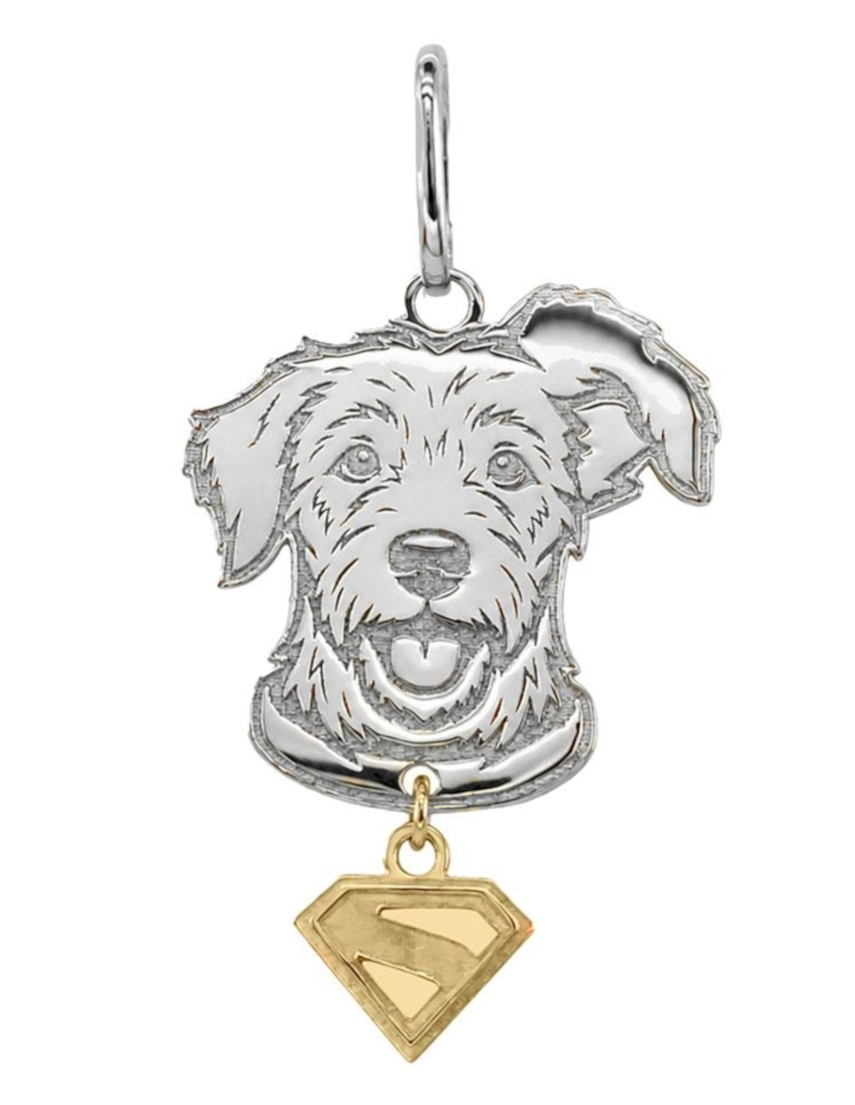 Dije de perro CRISTAL JOYAS de Plata P 925