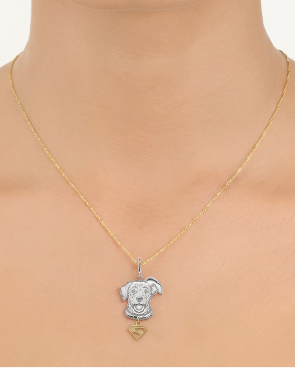 Dije de perro CRISTAL JOYAS de Plata P 925
