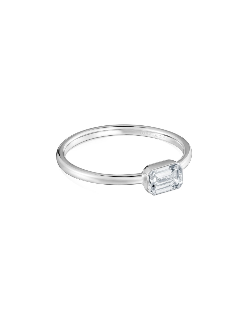 Anillo 9 k de oro blanco 5