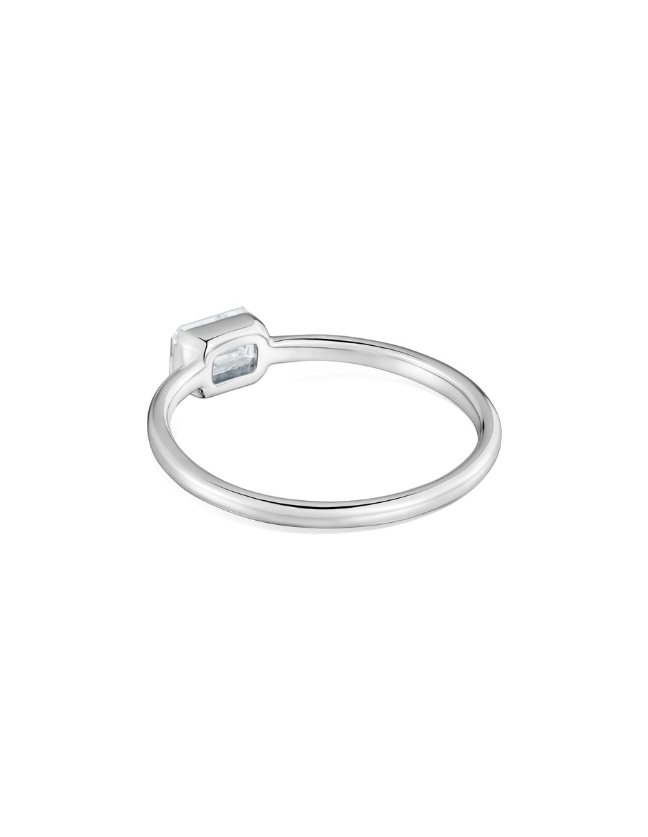 Anillo 9 k de oro blanco