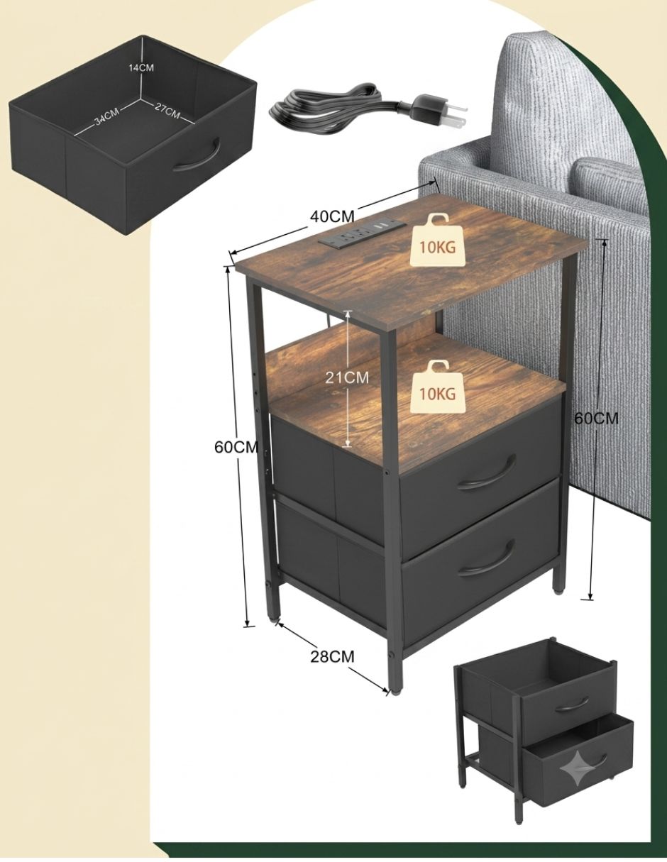 Mesa auxiliar No Sí de MDF y melamina 5