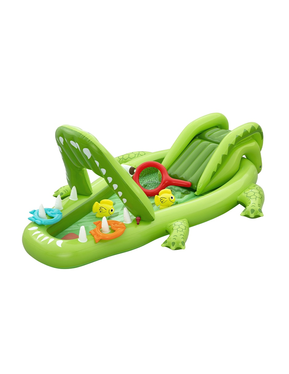 Inflable acuático forma de cocodrilo