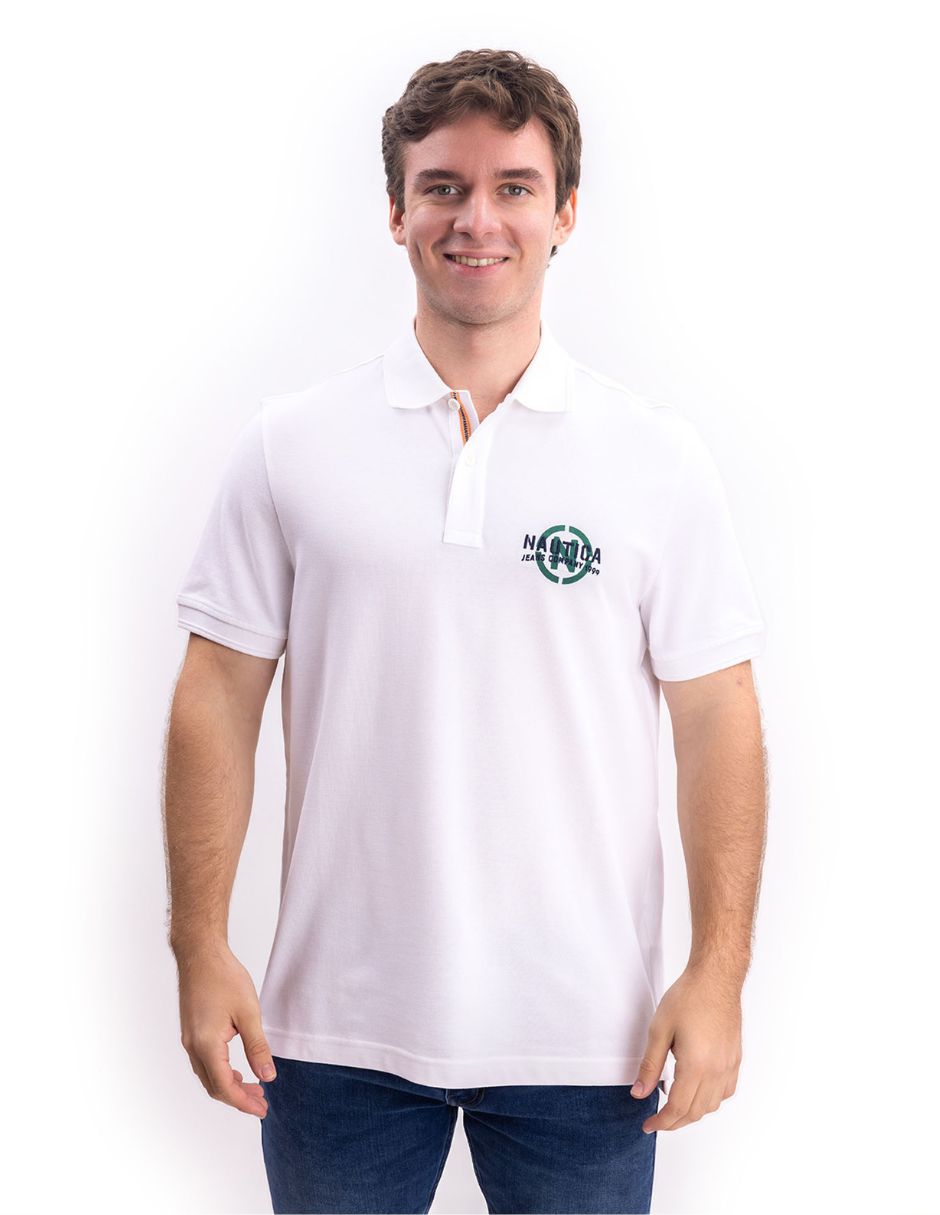 Playera nautica jeans cuello polo para hombre
