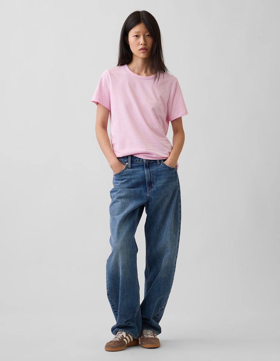 Playera manga corta cuello redondo para mujer 2