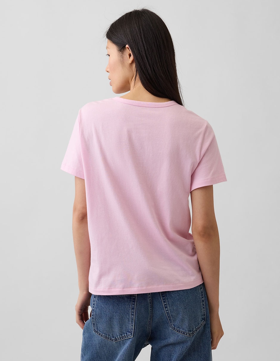 Playera manga corta cuello redondo para mujer 3