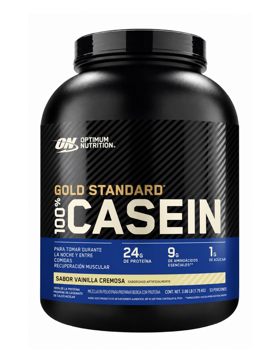 Bote de proteína gold standard 100% casein 3.85 lbs optimum nutrition con proteína sabor vainilla Bote de proteína gold standard 100% casein 3.85 lbs optimum nutrition con proteína sabor vainilla