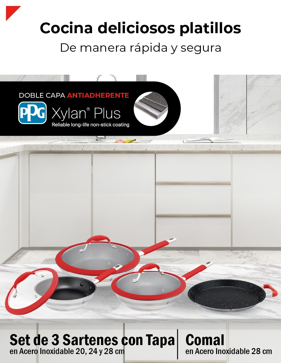 Set de sartenes de acero inoxidable 7 piezas 5