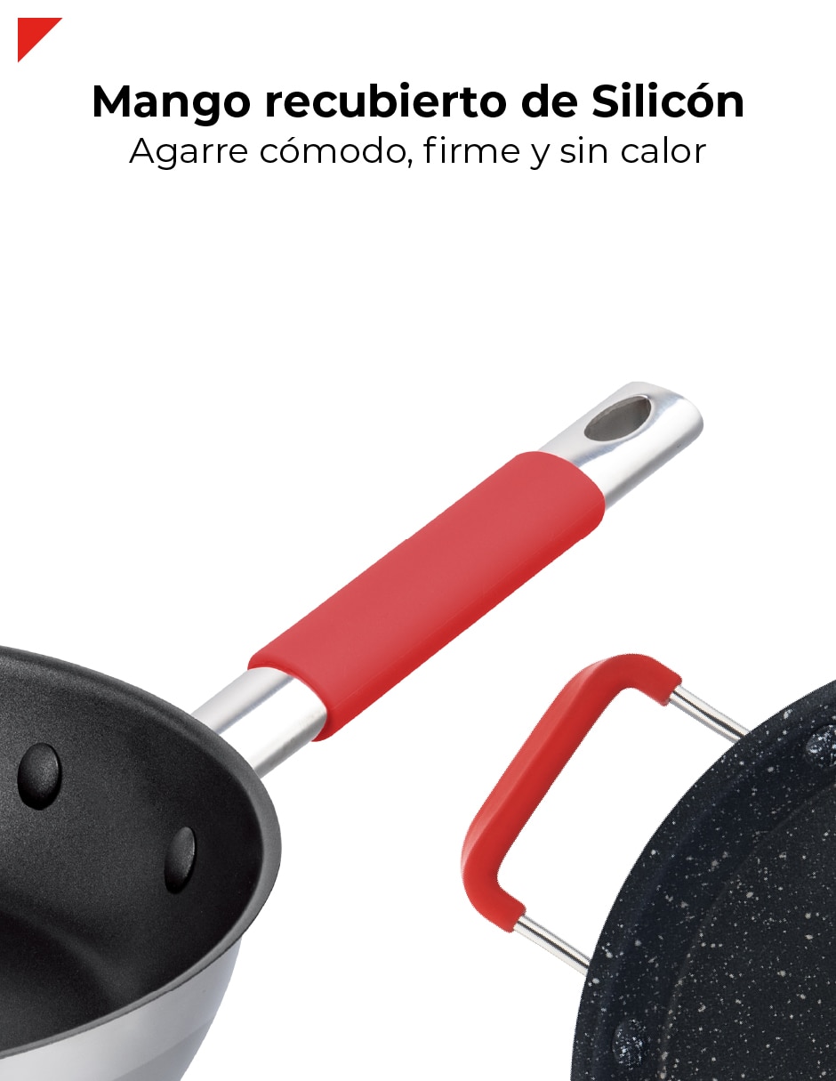 Set de sartenes de acero inoxidable 7 piezas 7