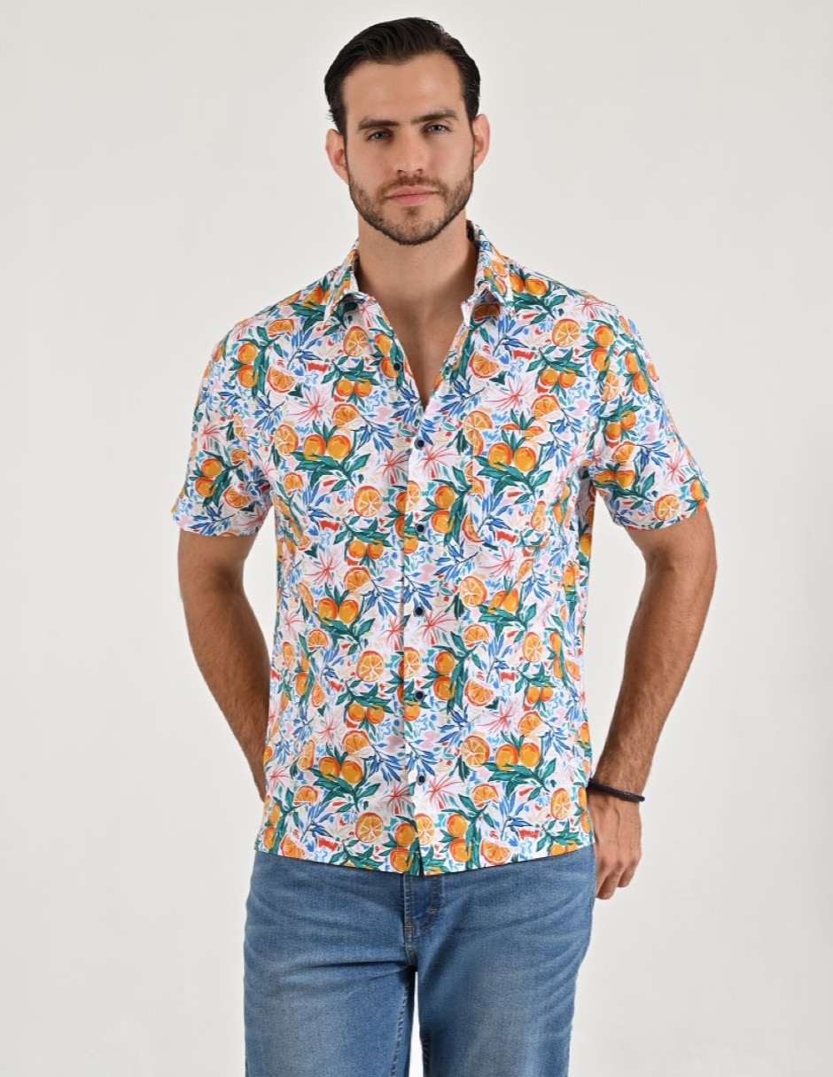 Camisa casual de algodón manga corta para hombre Camisa casual de algodón manga corta para hombre