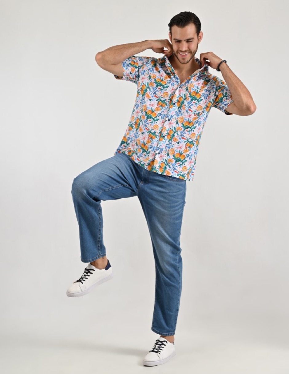 Camisa casual de algodón manga corta para hombre 3