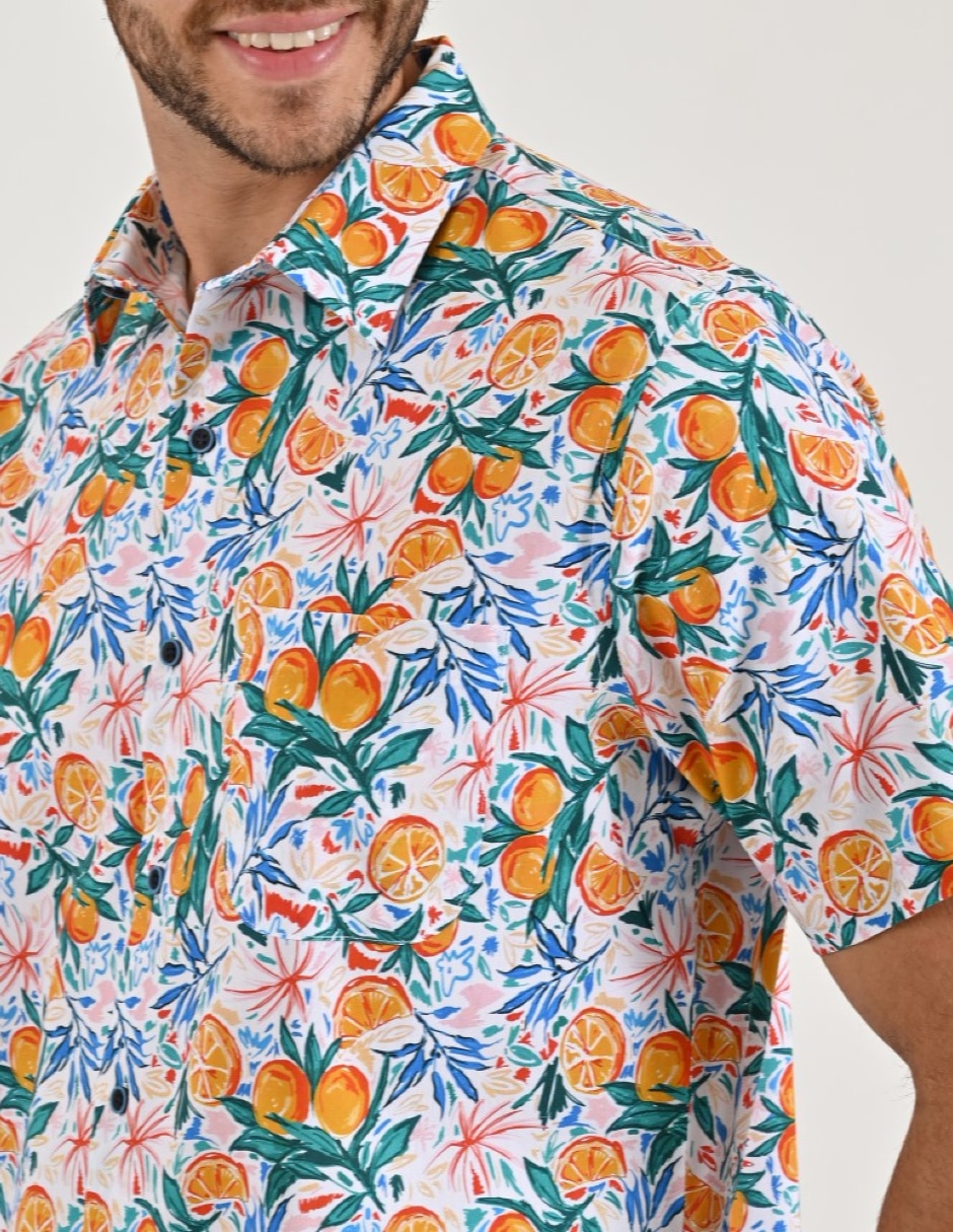 Camisa casual de algodón manga corta para hombre 5