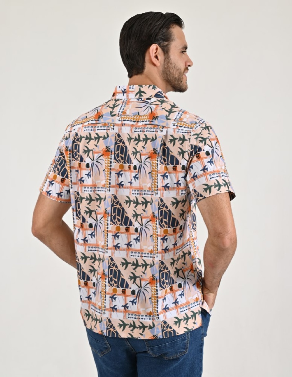 Camisa casual de algodón manga corta para hombre 2