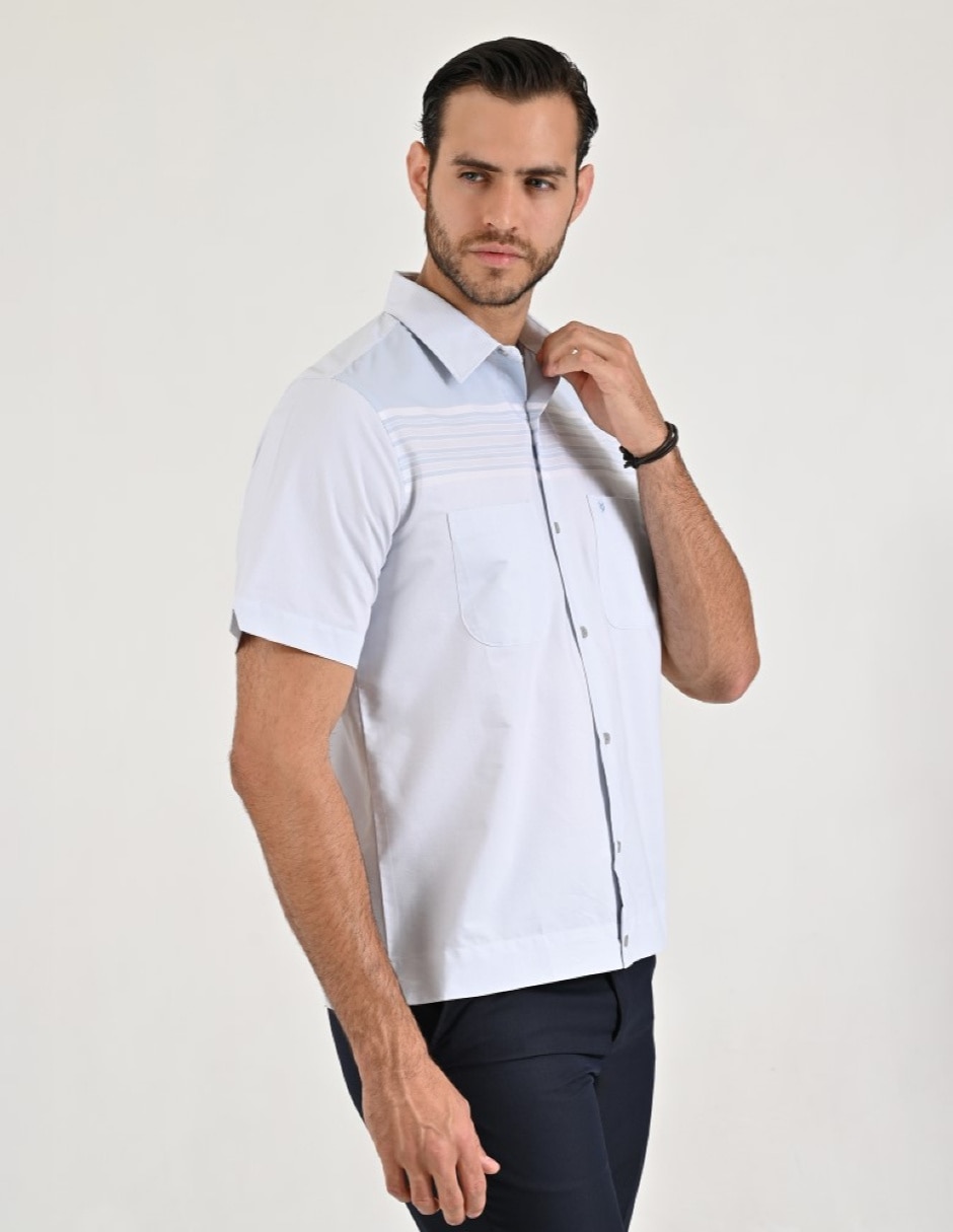 Camisa casual manga corta para hombre 6