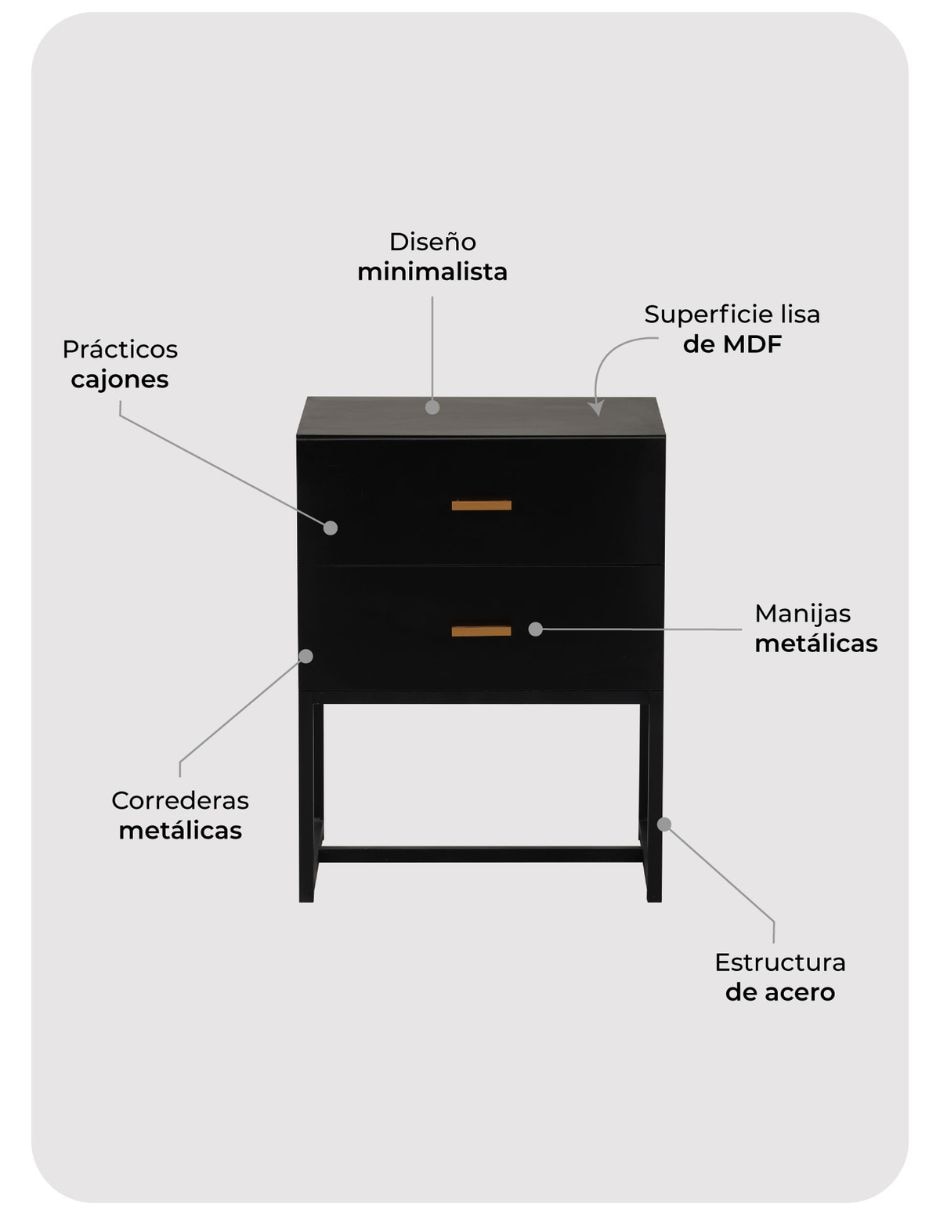 Buró armable línea Iron de MDF 8