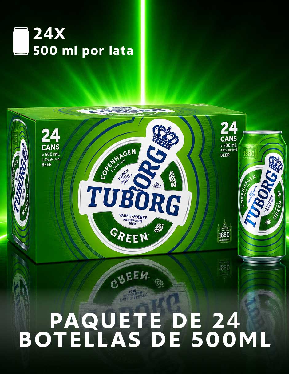 Cerveza clara TUBORG Lager amargo 500 ml