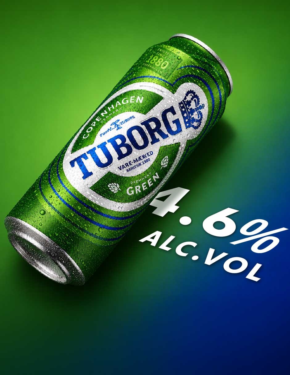 Cerveza clara TUBORG Lager amargo 500 ml