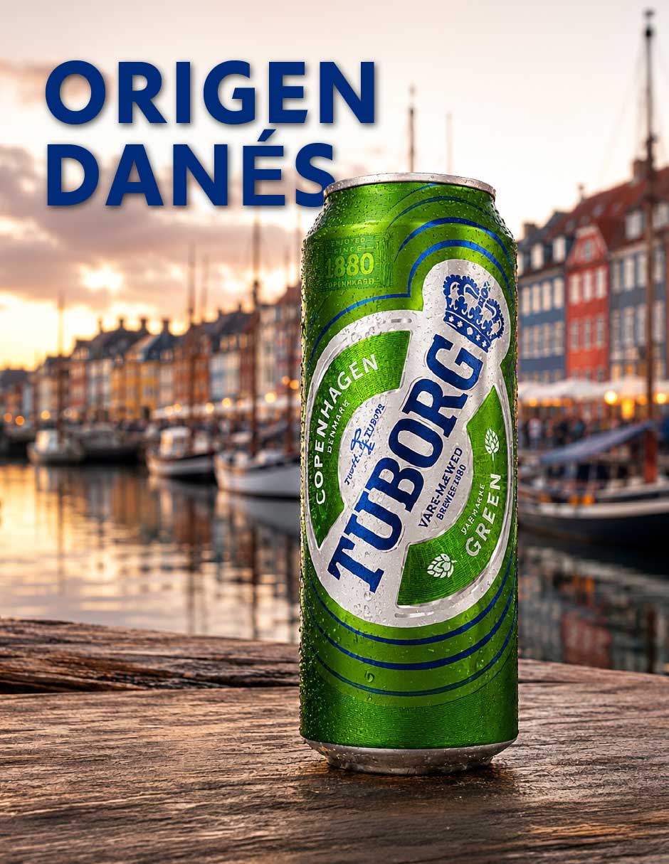 Cerveza clara TUBORG Lager amargo 500 ml