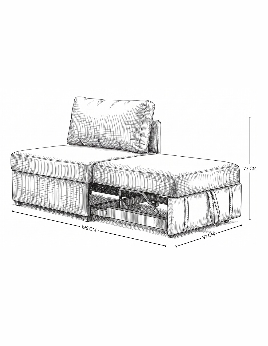 Sofá cama Easy Living de Madera pino