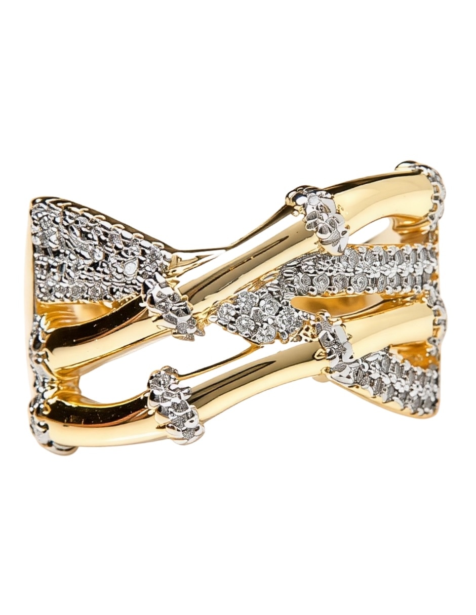 Anillo yoiko aurea zirconia baño de oro