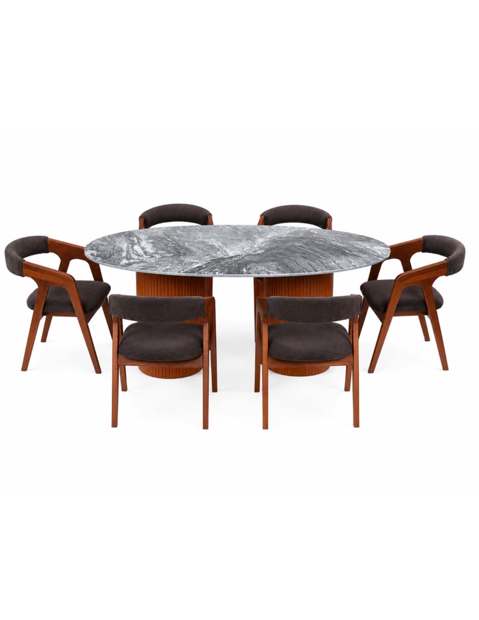 Comedor Italia para 6 personas de mármol Comedor Italia para 6 personas de mármol