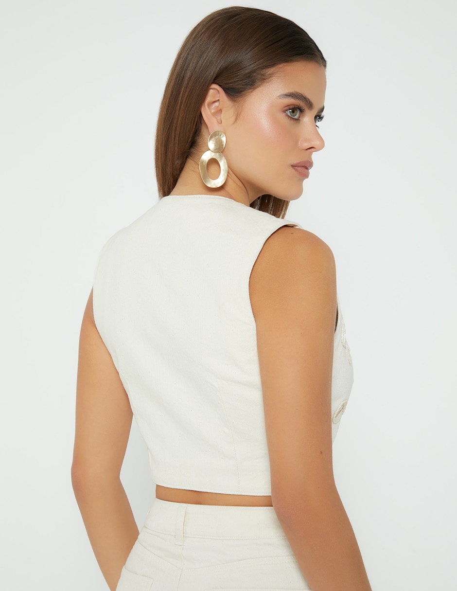 Chaleco studio f de algodón para mujer