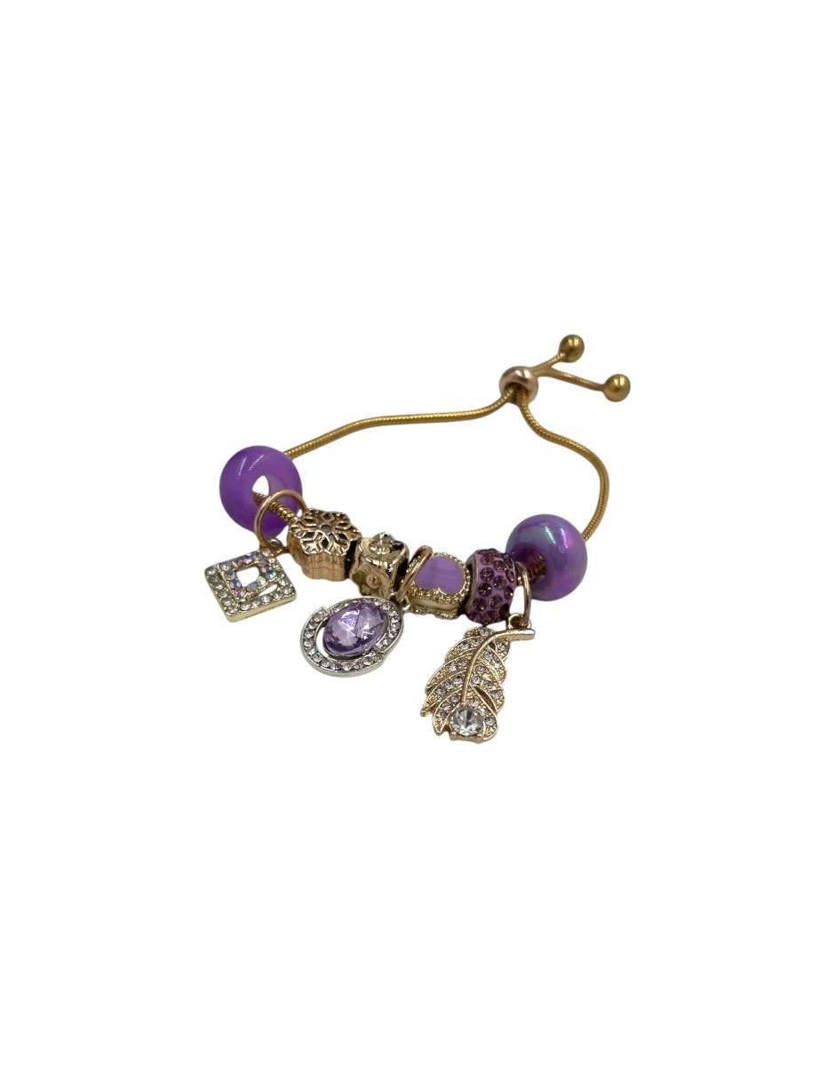 Pulsera y charms arette con circonita Pulsera y charms arette con circonita