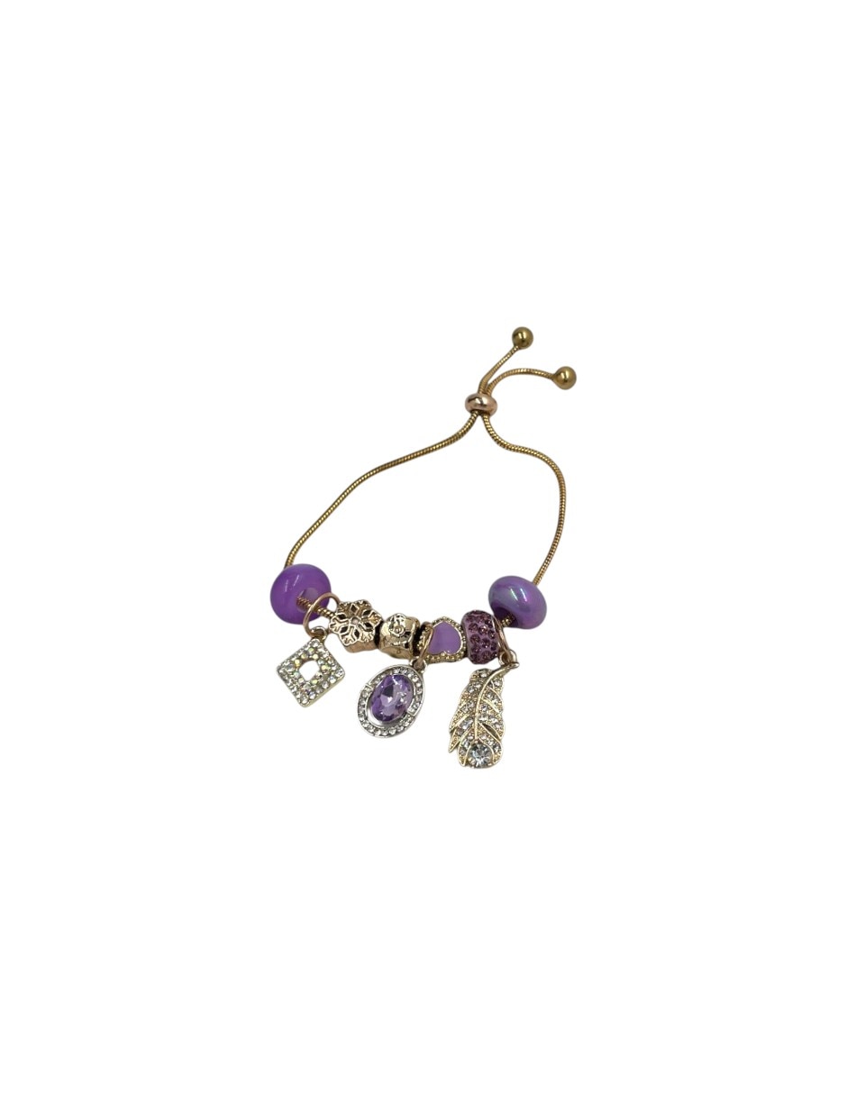 Pulsera y charms arette con circonita 3