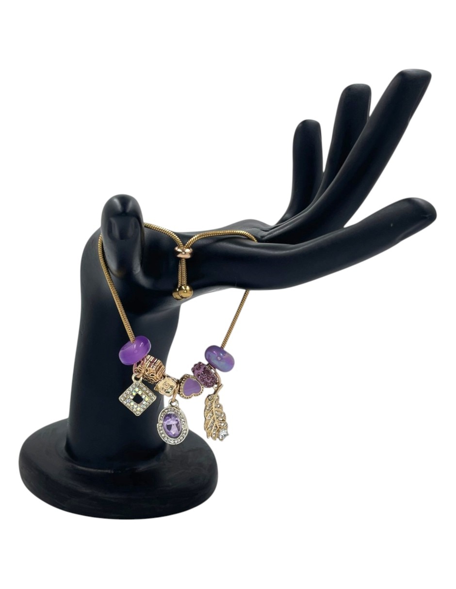 Pulsera y charms arette con circonita 4