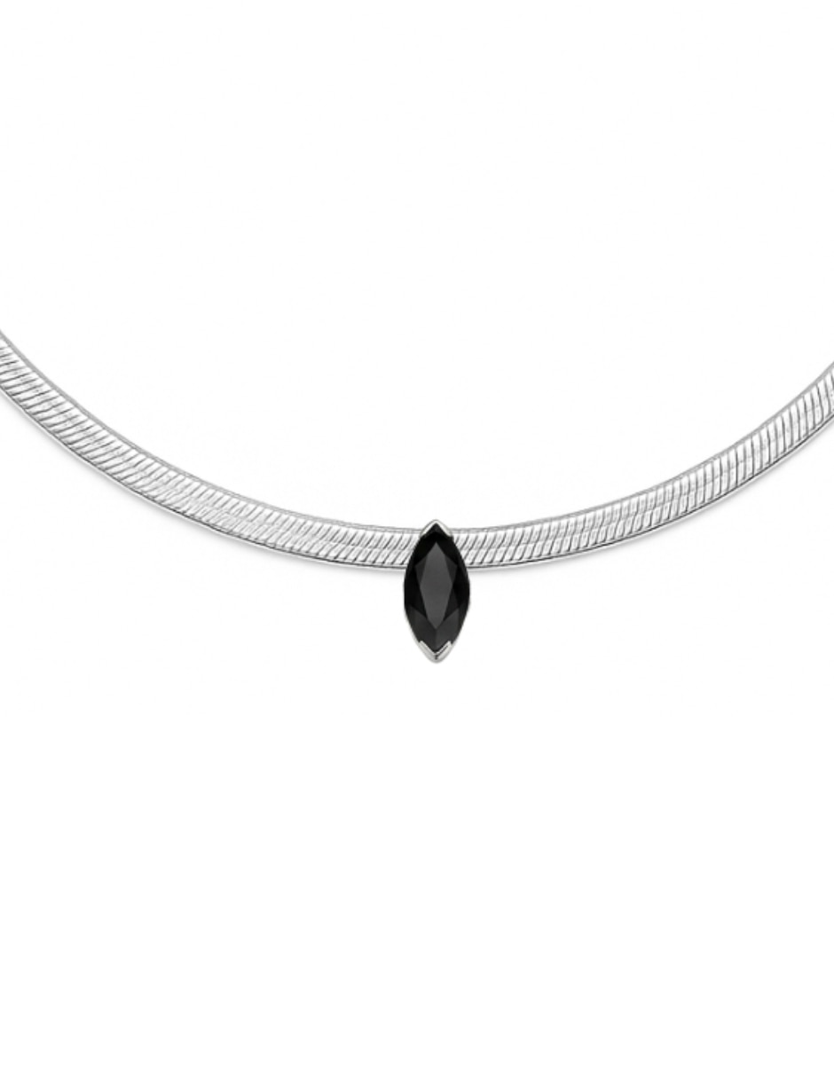 Gargantilla de serpiente brillo de plata p 925 2