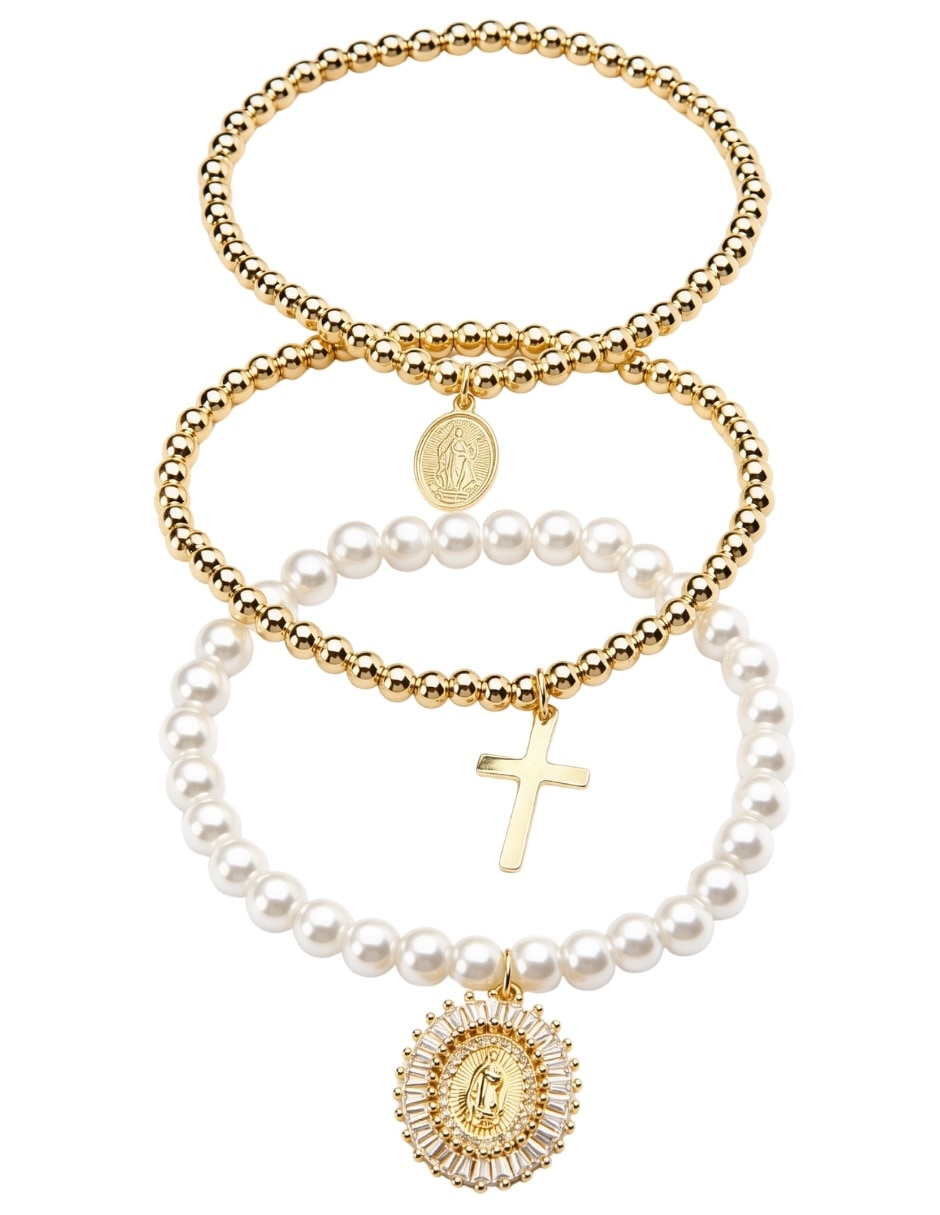 Set de brazalete con zirconia rosalia