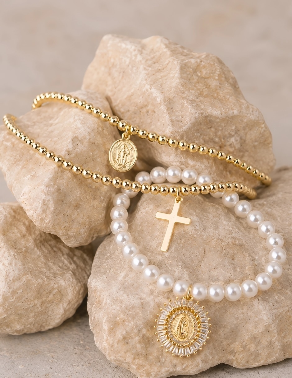 Set de brazalete con zirconia rosalia 5