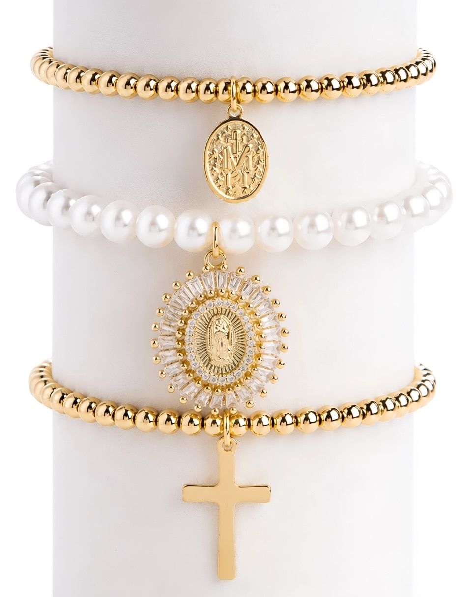 Set de brazalete con zirconia rosalia 6