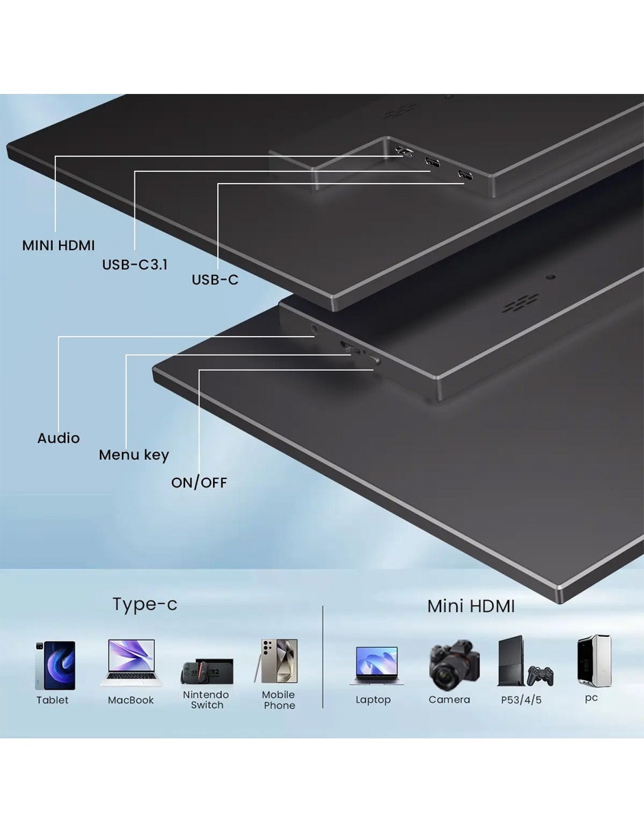 Monitor portátil Th-Zj Ips Full HD 14 pulgadas th-zj 3