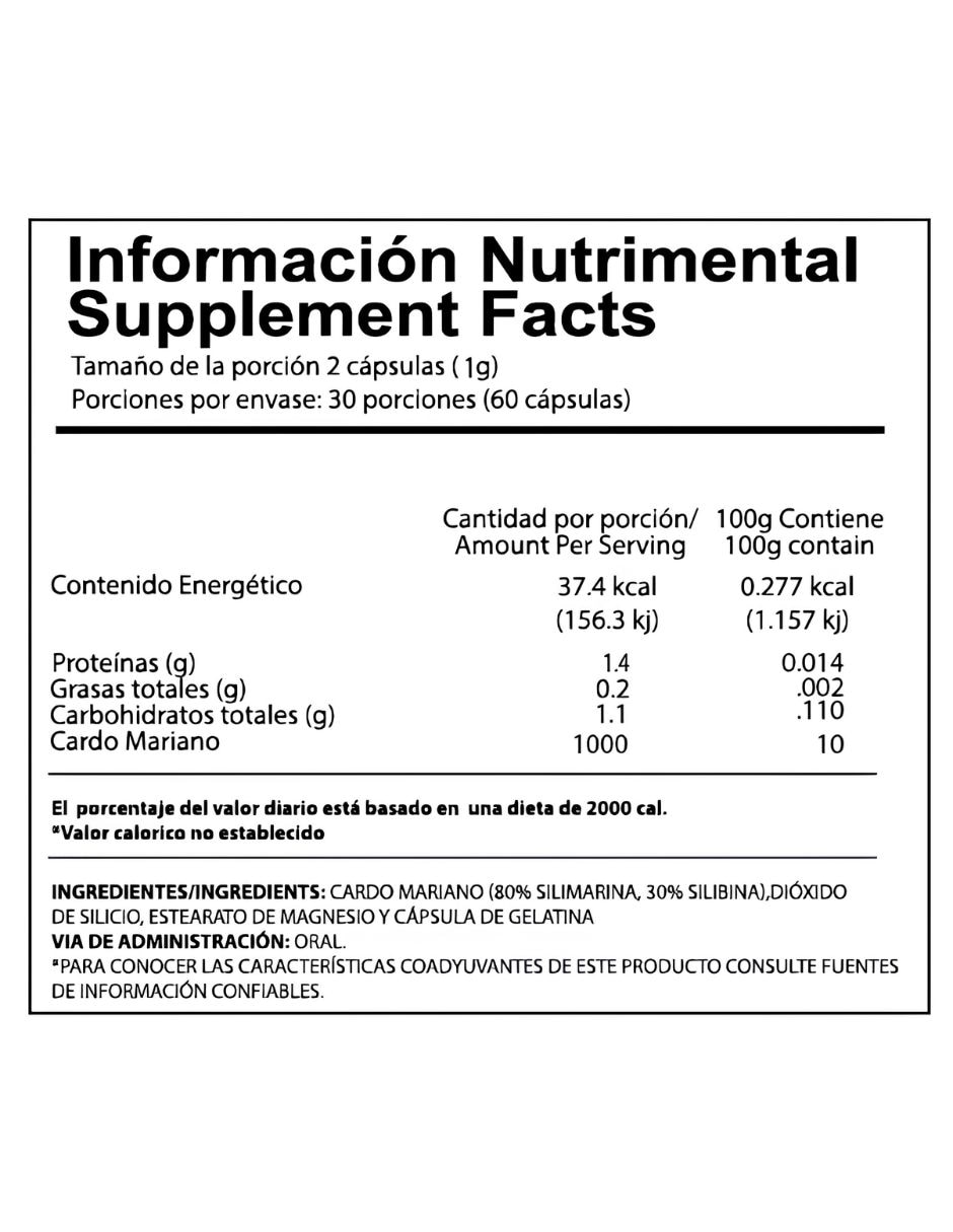 CM con cardo mariano de 60 cápsulas CM con cardo mariano de 60 cápsulas
