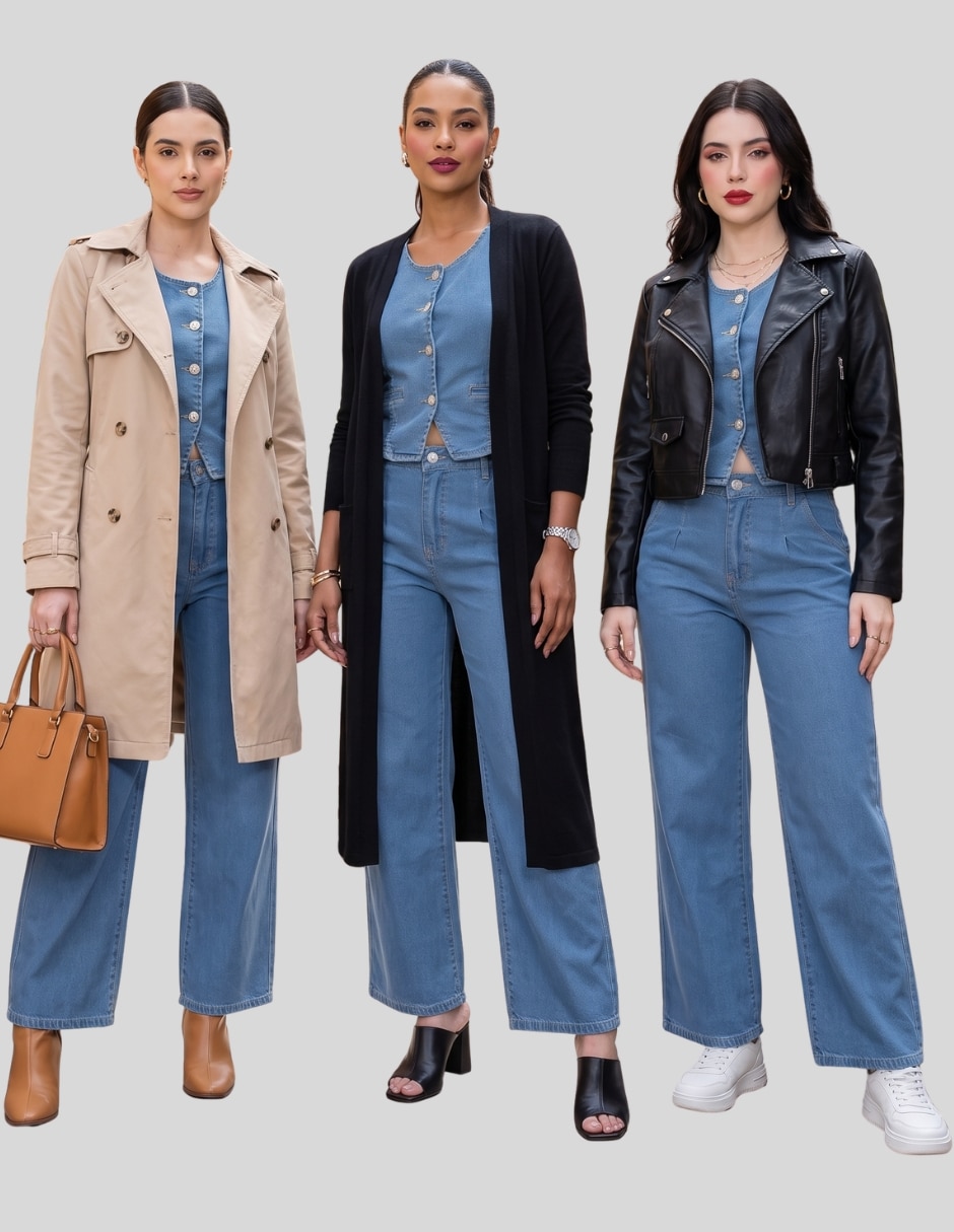 Conjunto Casual Conjunto de Mezclilla para Mujer 2 Piezas con Blusa de Tirantes y Pantalón Pierna Recta Cintura Alta de Mezclilla para No aplica Mujer Conjunto Casual Conjunto de Mezclilla para Mujer 2 Piezas con Blusa de Tirantes y Pantalón Pierna Recta Cintura Alta de Mezclilla para No aplica Mujer