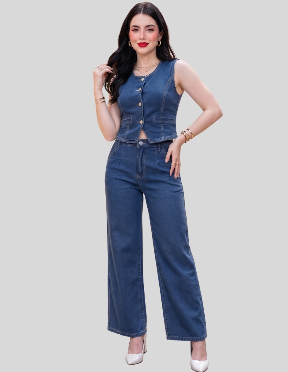 Conjunto Casual Conjunto de Mezclilla para Mujer 2 Piezas con Blusa de Tirantes y Pantalón Pierna Recta Cintura Alta de Mezclilla para No aplica Mujer Conjunto Casual Conjunto de Mezclilla para Mujer 2 Piezas con Blusa de Tirantes y Pantalón Pierna Recta Cintura Alta de Mezclilla para No aplica Mujer