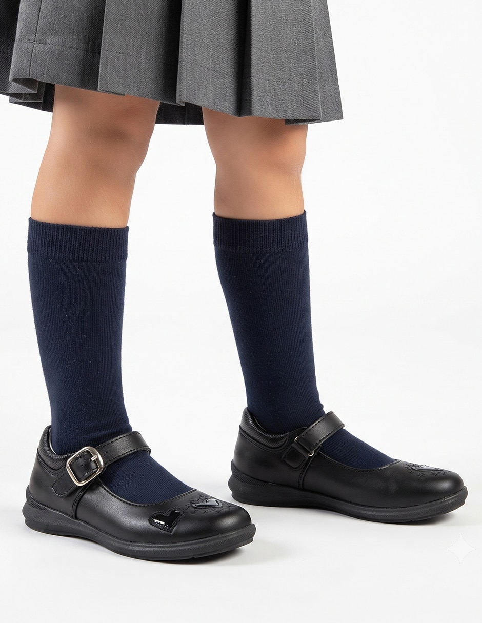 Zapato Escolares de Piel sintética para Infantil Niña 3