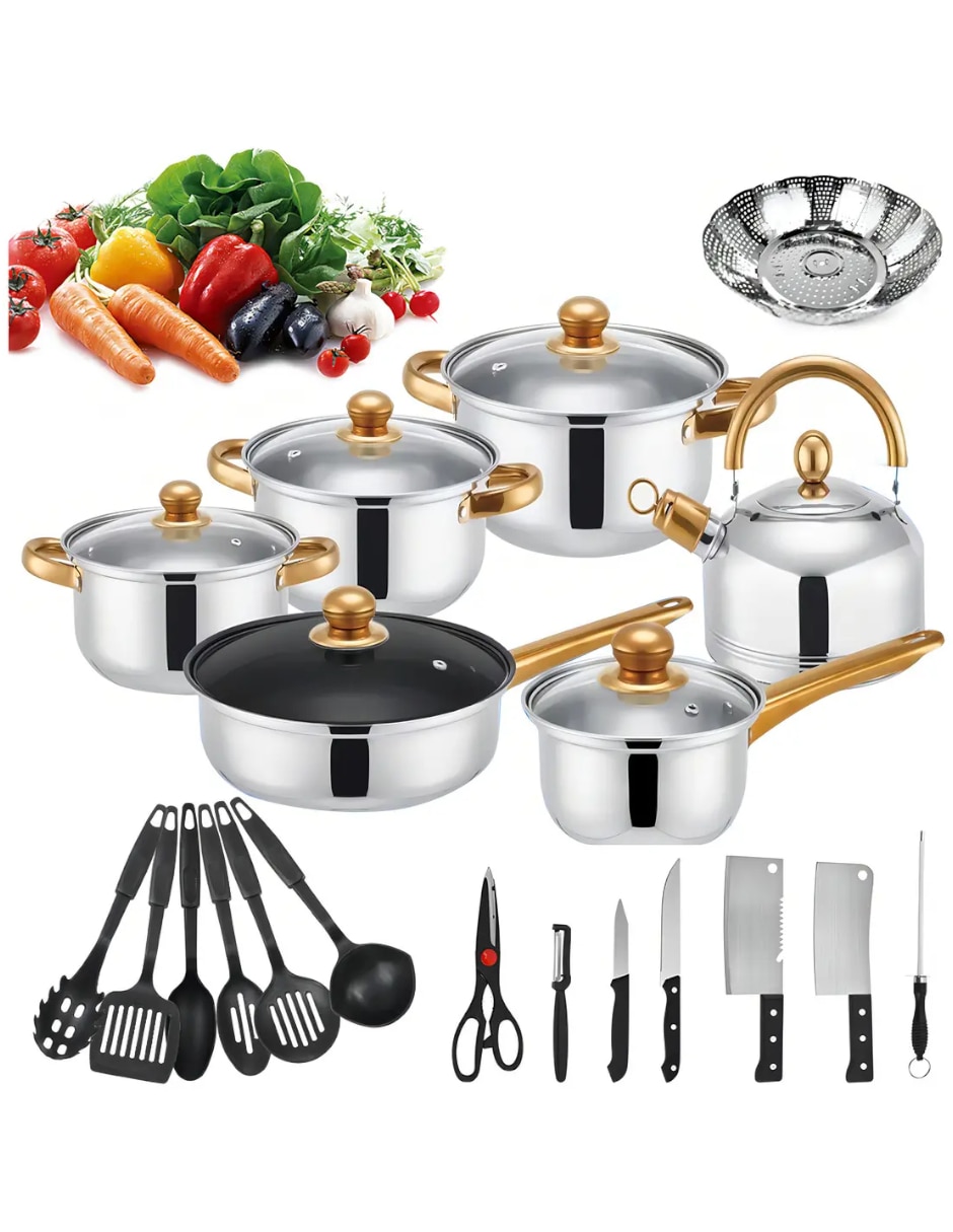 Batería de cocina de Aluminio antiadherente Convencional 26 piezas 3