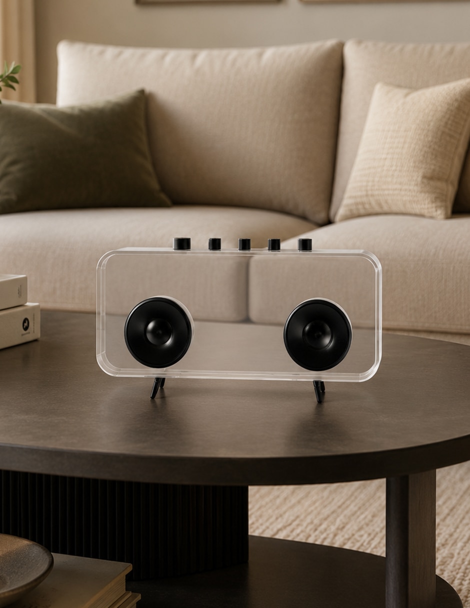 Figura decorativa de radio de vidrio 4